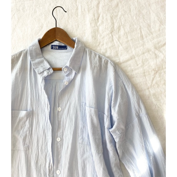 SUM Oversized Button Down Blouse - Picture 2 of 9